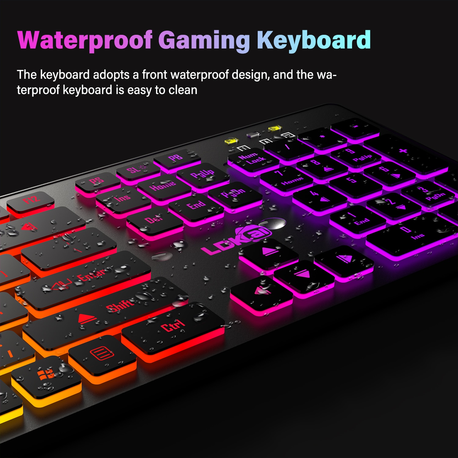 RGB Mute wired USB Computer Gaming Keyboard - Image 5