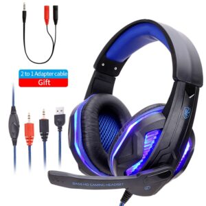 Cool LED Wired Stereo Headphones With Microphone Headset