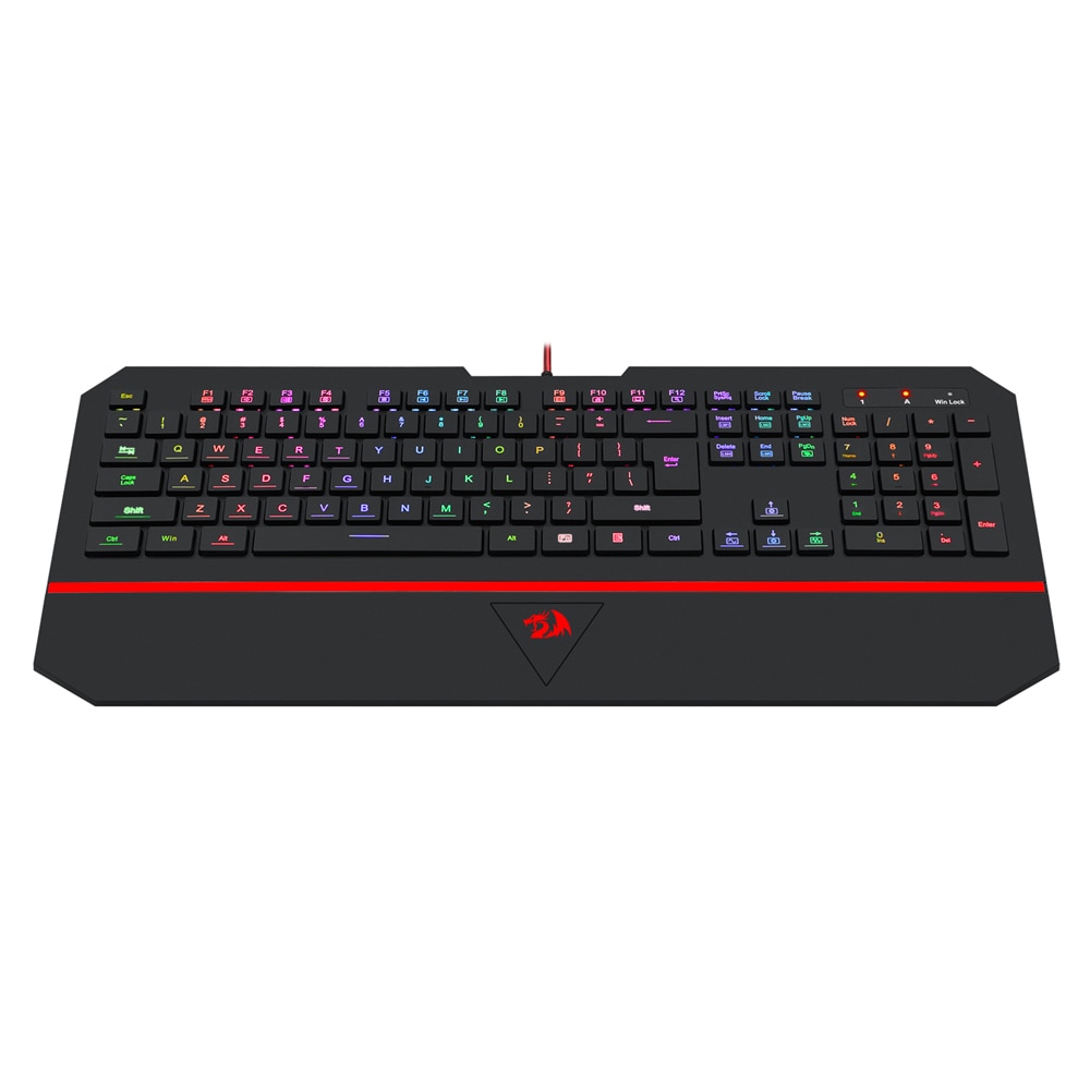 K502 RGB LED Backlit Illuminated silentWrist Rest Gaming Keyboard - Image 3