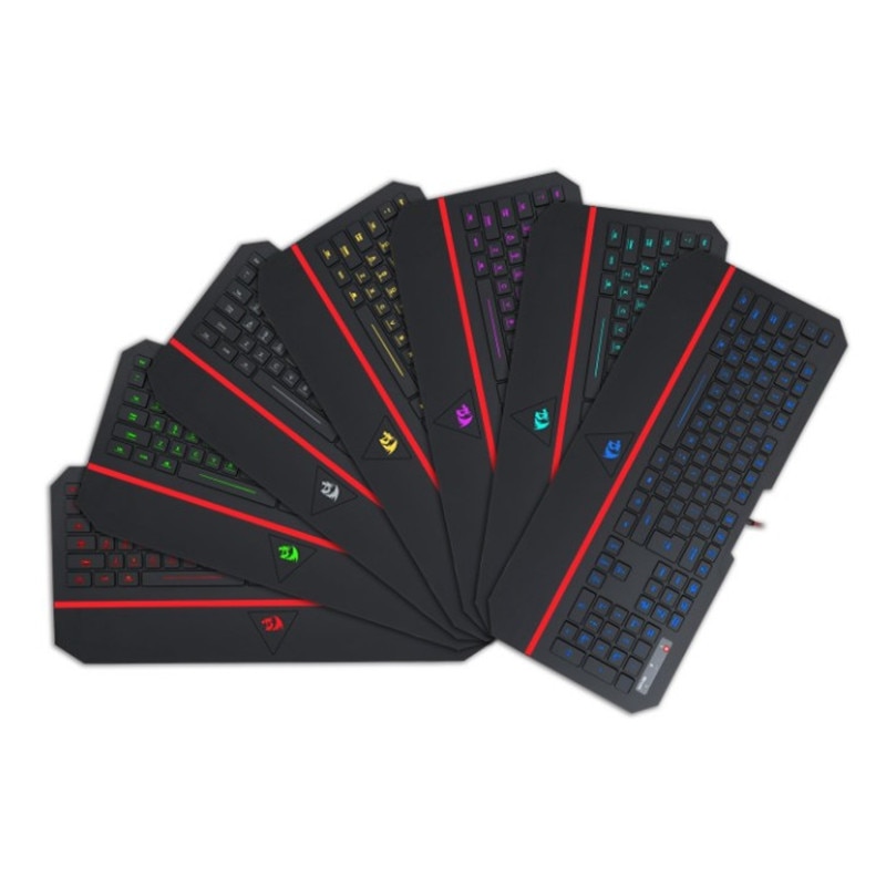 K502 RGB LED Backlit Illuminated silentWrist Rest Gaming Keyboard - Image 5