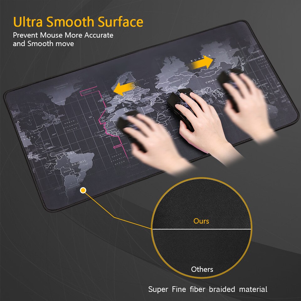 Large Professional Global Map Gaming Mouse Pad - Image 3