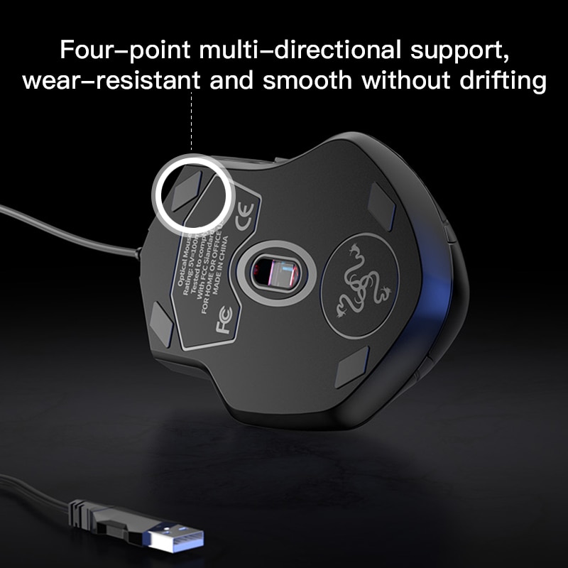 Profession Wired 6 Buttons Silent Gaming Mause - Image 3