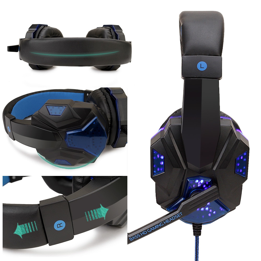 Professional Led Light Wired Gamer Headphones With Microphone - Image 4