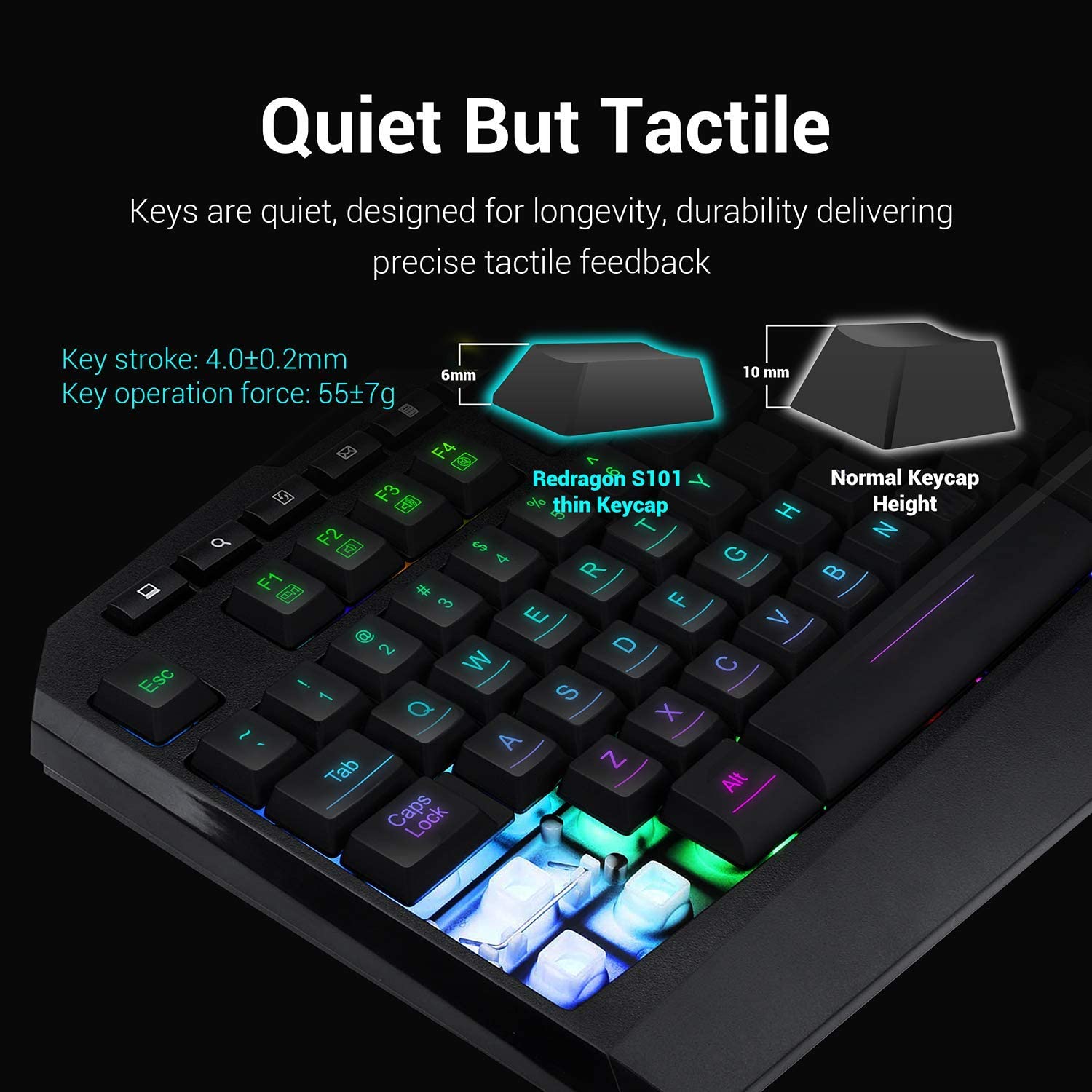 S101 RGB LED Backlit Keyboard and Mouse Gaming Se - Image 3