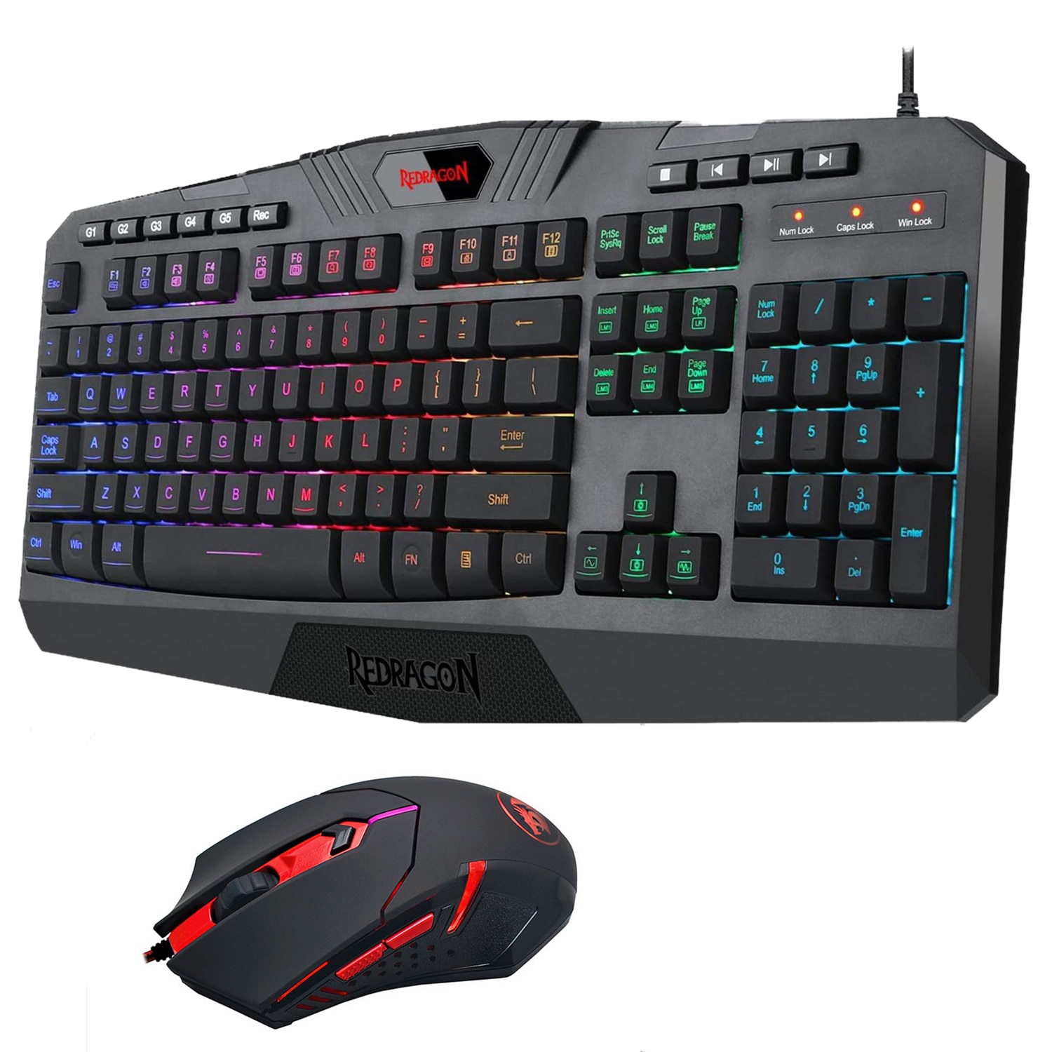 S101 RGB LED Backlit Keyboard and Mouse Gaming Se