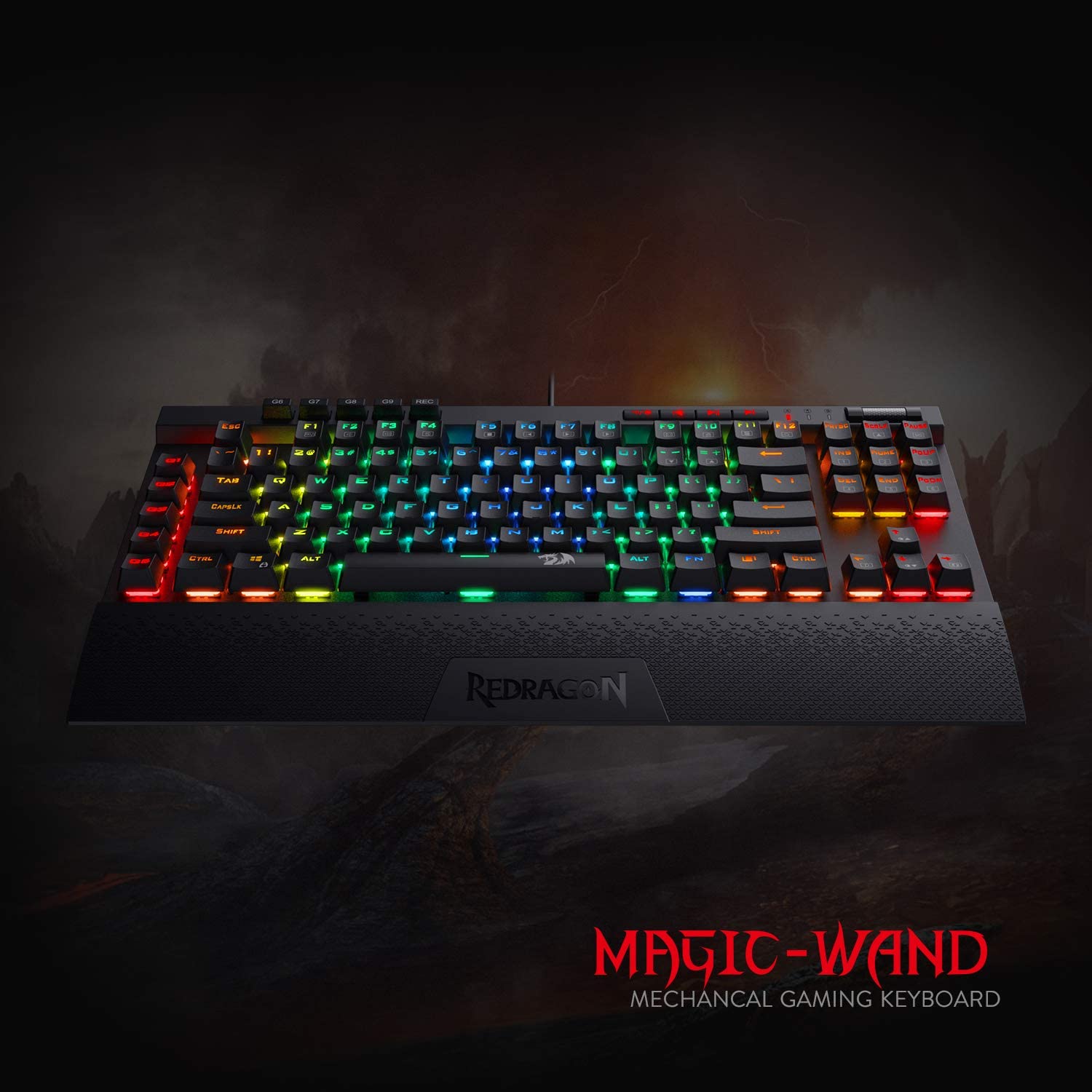 K587 Magic-Wand 87 Key Compact RGB TKL Mechanical Gaming Keyboard - Image 2