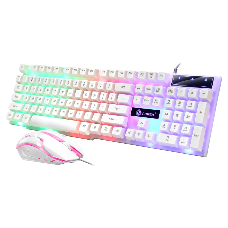 GTX300 Colorful LED Backlit USB Wired PC Rainbow Gaming Keyboard Mouse Set - Image 3