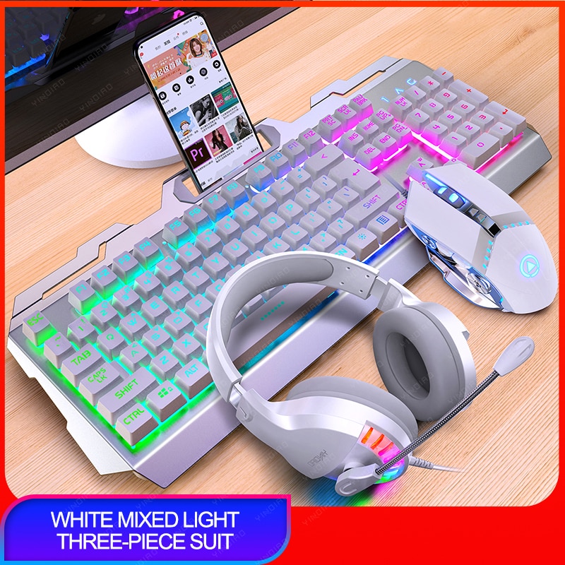 V2 Mechanical Feel Gaming Keyboard with 3200DPI Mouse - Image 2