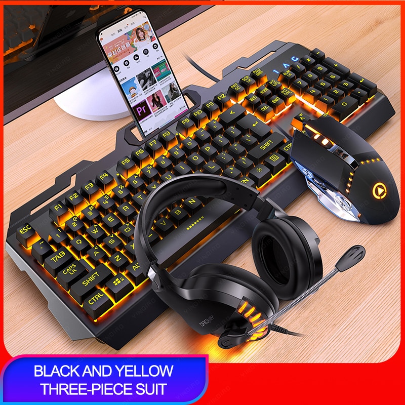 V2 Mechanical Feel Gaming Keyboard with 3200DPI Mouse - Image 3