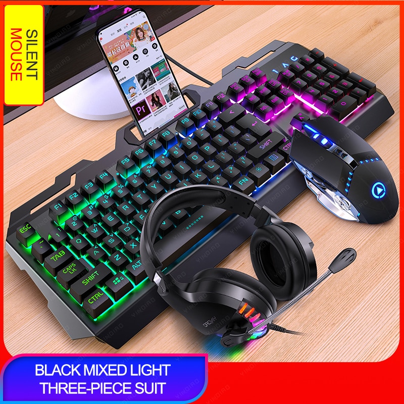 V2 Mechanical Feel Gaming Keyboard with 3200DPI Mouse - Image 6