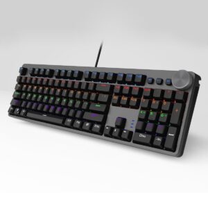 Mixed Backlight Wired Gaming Mechanical Keyboard with 104 Keys