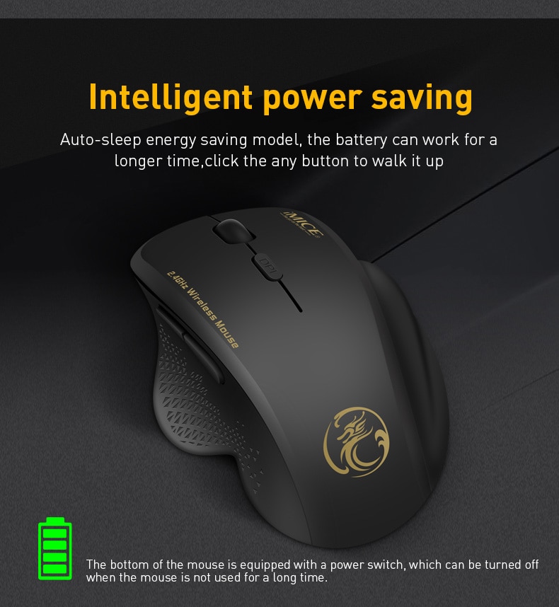 Wireless 1600 DPI Ergonomic Gaming Mouse - Image 4