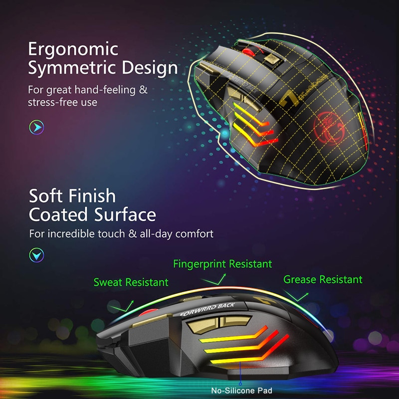 Wireless 5500 DPI Rechargeable Silent Gaming Mouse - Image 6