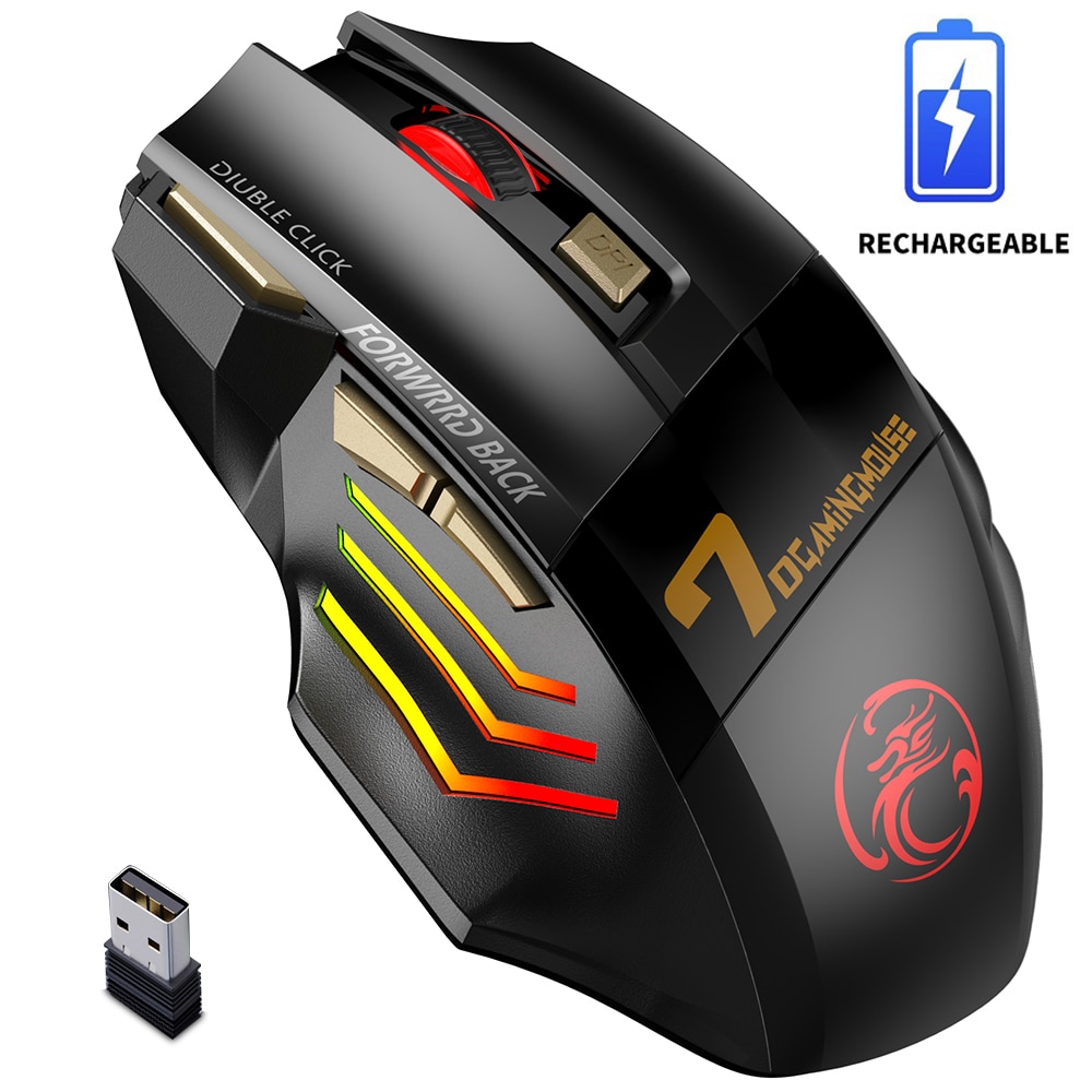 Wireless 5500 DPI Rechargeable Silent Gaming Mouse