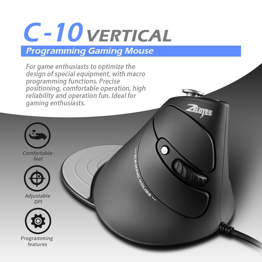 Advanced 10000DPI Vertical Wired Optical Game Mouse - Image 2