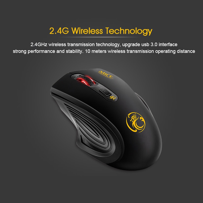 iMice Ergonomic Wireless 4 Buttons 2000DPI Mause - Image 2