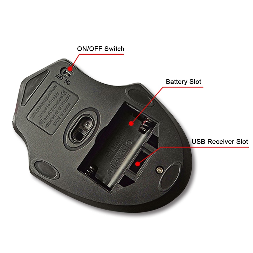 iMice Ergonomic Wireless 4 Buttons 2000DPI Mause - Image 6