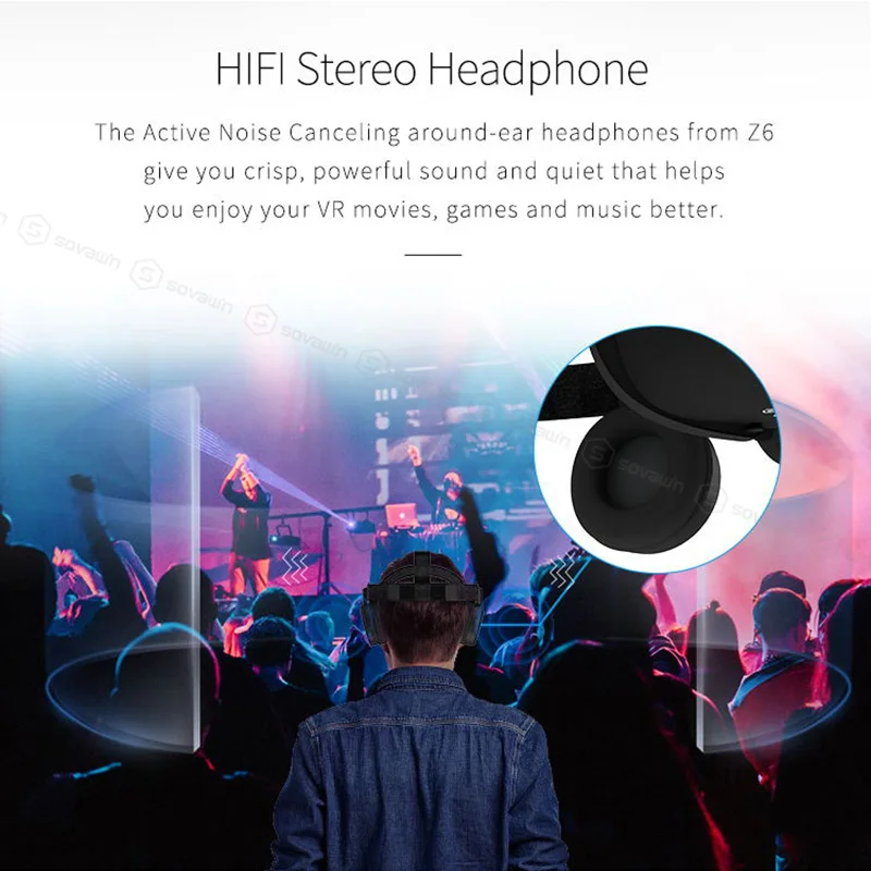 VR Z6 Wireless 3D Glasses Virtual Reality for Smartphone - Image 2